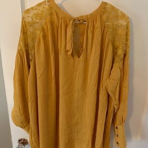 Yellow Lace Blouse
